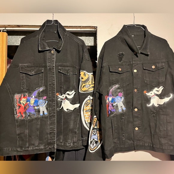 CFA Creations Hand Painted distressed Jean Jackets - Picture 5 of 5